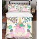thumbnail image 1 of 3D Unicornio Rosa Rayas Hojas Pájaro Funda de edredón Juego de ropa de cama Fundas de almohada 10, 1 of 2