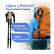 thumbnail image 3 of 2 Bastón Senderismo Trekking Ligero Plegable Escalar Caminar Malubero negro cafe, 3 of 5