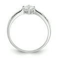 thumbnail image 2 of Sterling Silver Rhodium-plated Polished and Square Shaped Cubic Zirconia Ring, 2 of 3