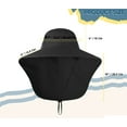 thumbnail image 5 of UPF 50+ Sun Protection Hat for Unisex Adult UV Solar Protection Wide Brim Outdoor Beach Fishing Bucket Bonnie Cap Visor with Neck Flap Breathable Mesh Lightweight Foldable Windproof B Black, 5 of 5