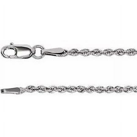 

14K White 1.85 mm Rope 20 Chain