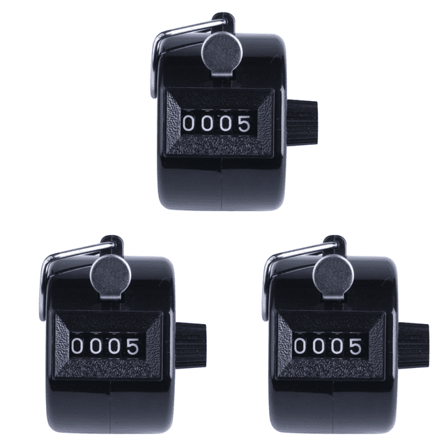 JShteea Digital Hand Press Clicker Portable Manual Tally Con Retroiluminación LED (negro)