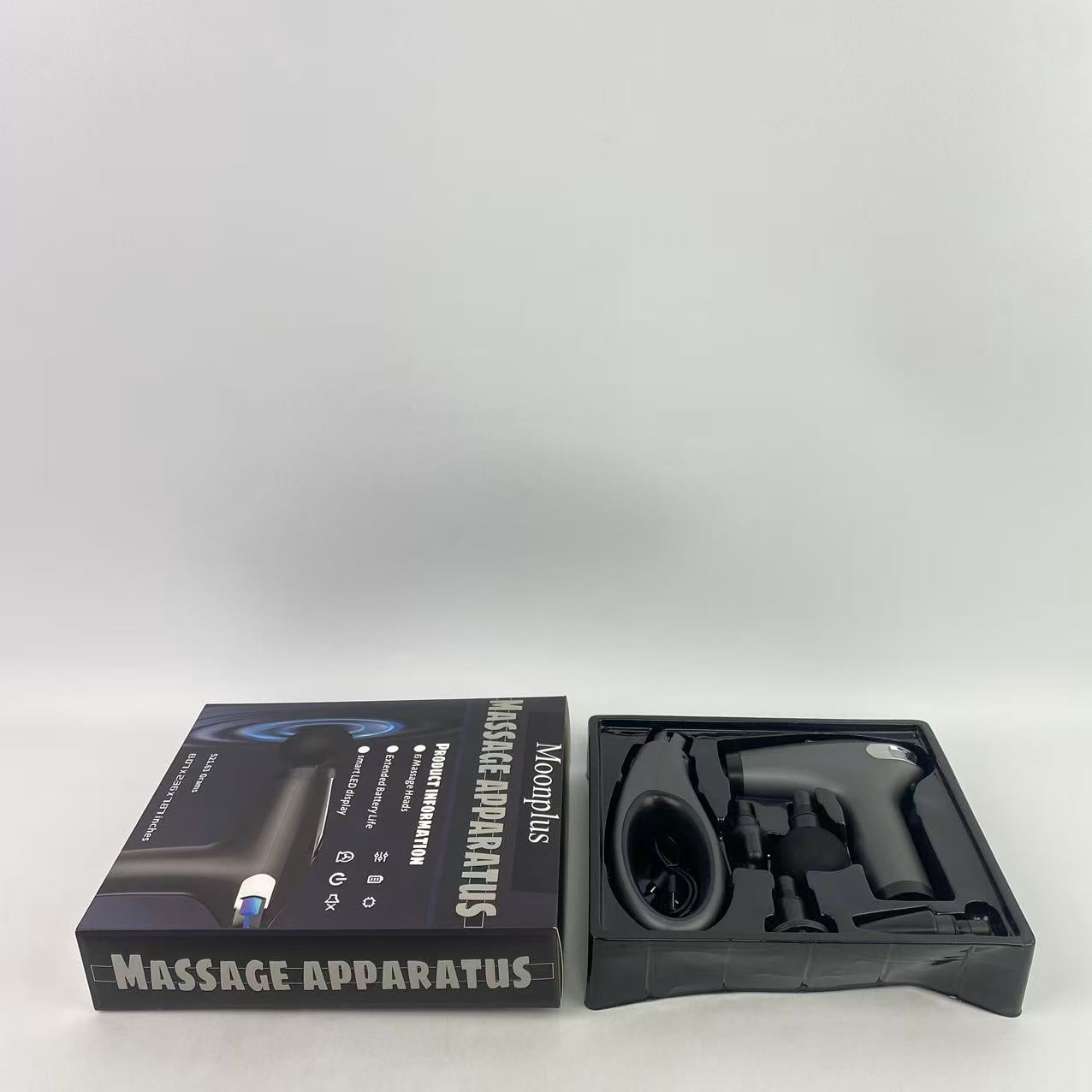 Moonplus Massage apparatus,Massage Gun, Muscle Therapy Gun for Athletes, Deep Tissue Percussion Body Muscle Massager with 30 Adjustable Speeds, 6 Types of Massage Heads