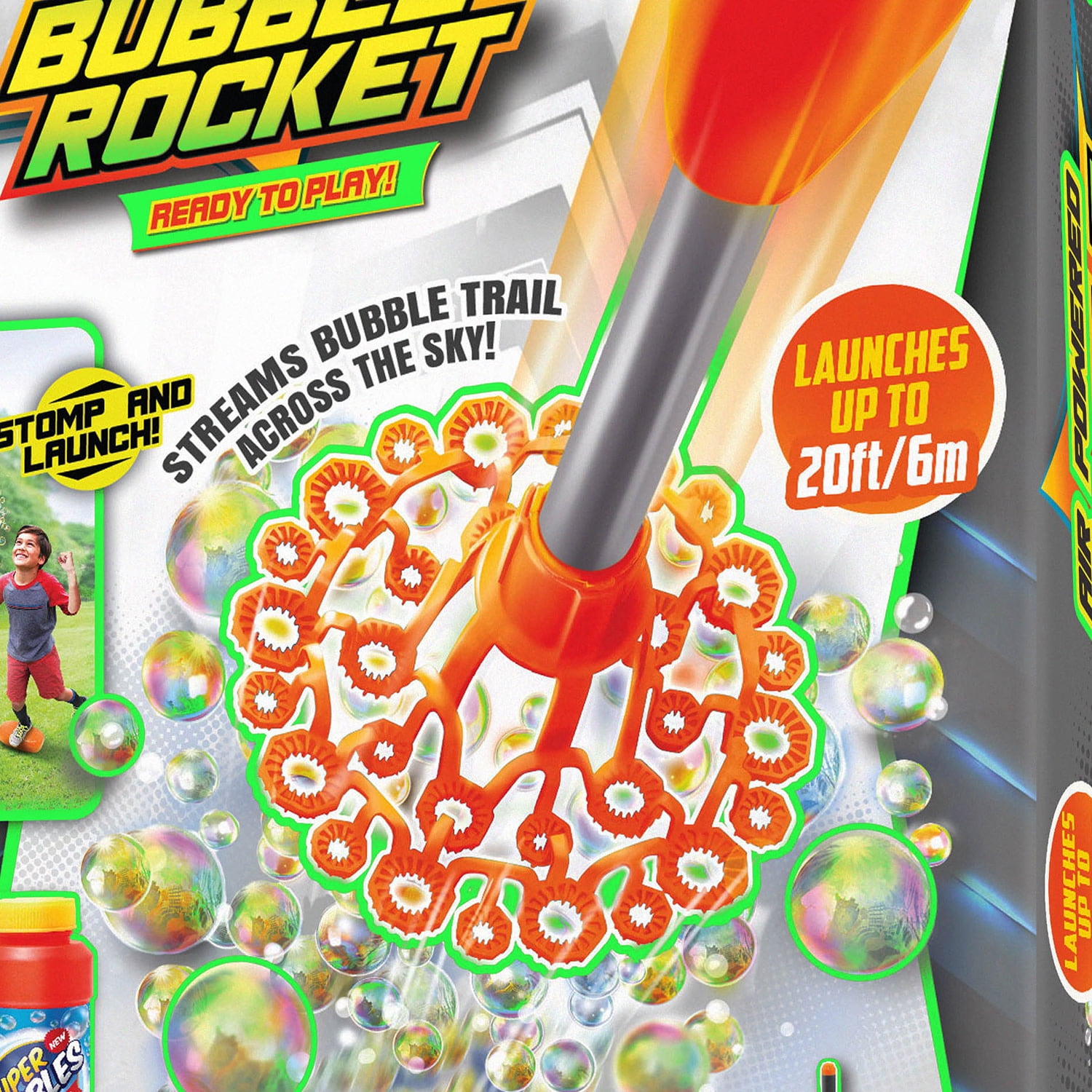 Lanard: Air Powered Bubble Rocket - Load-Stomp-Launch, Streams