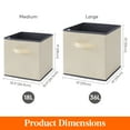 thumbnail image 3 of Lifewit Collapsible Fabric Cube Storage Bin 13 inch, 6 Pack, Beige, 3 of 9