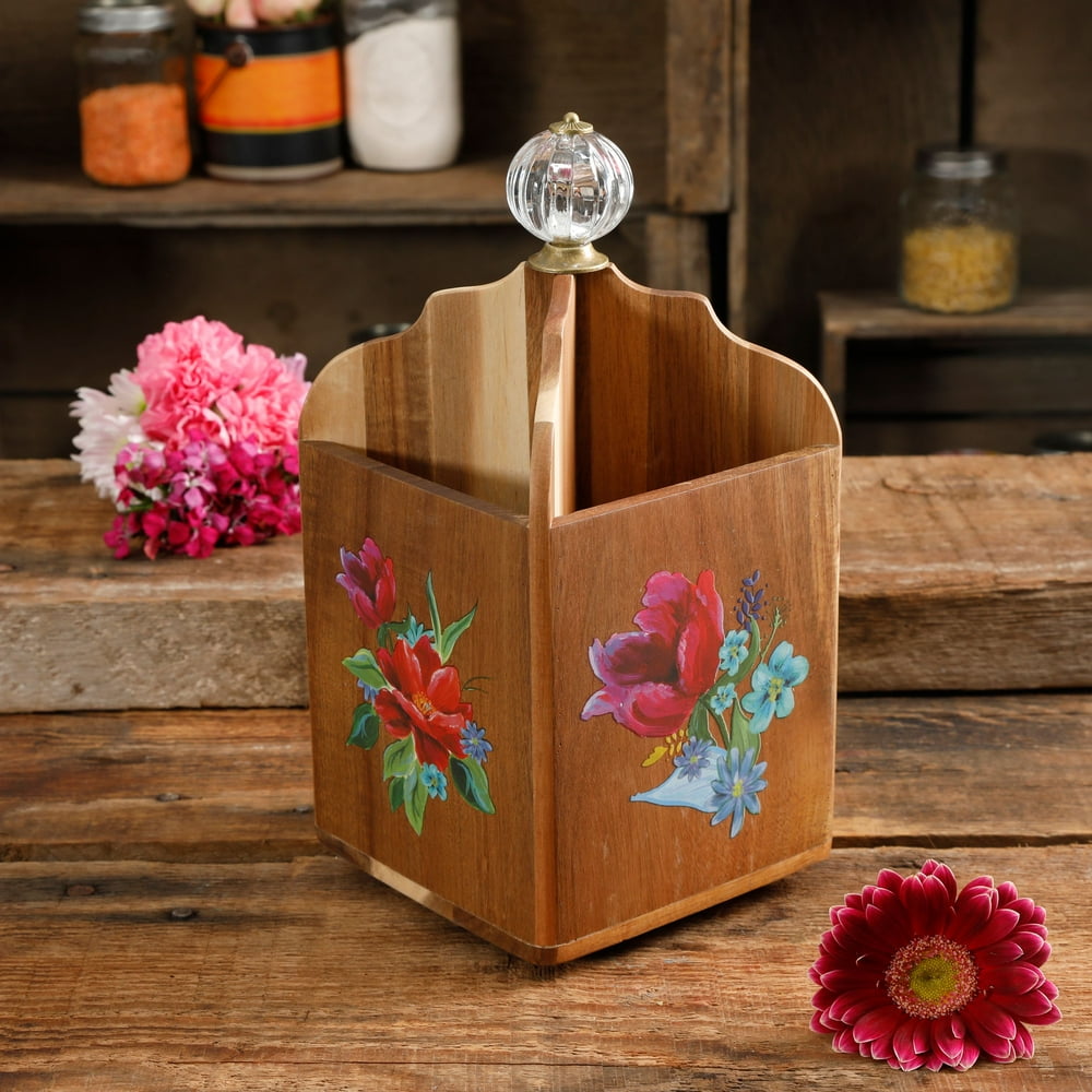 The Pioneer Woman Spring Bouquet 4Section Utensil Holder