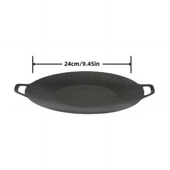 Shijinpojj Korean Grill Pan Round Non-Stick Barbecue Plate BBQ Grill Outdoor Travel Camping Frying Pan Barbecue Accessories Kitchen Supplie