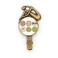 thumbnail image 1 of Arbol de Navidad verde ilustración Circle Broche broche broche broche Metal retro, 1 of 3