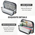 thumbnail image 5 of Standing Pencil Case with Base Large Capacity Stationery Pouch Pen Bag with Zipper for Women Men Watercolor Vintage Blue Bird, 5 of 7