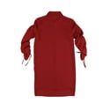 thumbnail image 2 of bar III Womens Ruched Tunic Blouse, Red, X-Small, 2 of 2