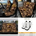 thumbnail image 3 of Yuyamidu 16 Pack Highland Cow Car Seat Cover Camo Hunting Handbrake Cover Set Sunflower Sunshade Steering Wheel Cover Seatbelt Strap Pad Cup Holders Rearview Mirror Cover Keychain, 3 of 7