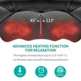 thumbnail image 4 of Nekteck 6D Shiatsu Neck, Back & Shoulder Massager with Soothing Heat, Car & Home Use, Yellow, 4 of 11