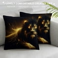 thumbnail image 3 of COMIO Lion Leo King Pillow Covers Decorative Square Throw Pillow Cases for Sofa Couch Decoration, 3 of 5