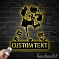 thumbnail image 3 of Handmadetneonsign Personalized Hockey Player Metal Wall Art LED Light, Custom Hockey Sign Home, 3 of 5