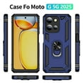 thumbnail image 4 of Decase Compatible with Moto G 5G(2025) Case+1-Pack Tempered Screen Protector, Military Grade Drop Protection Cover with 360° Rotating Kickstand, Heavy Duty Shockproof Rugged Phone Case,Blue, 4 of 7