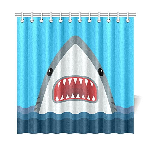 Yusdecor Shark Shower Curtain Home Decor Bathroom Shower Curtain 66x72 Inch