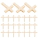 thumbnail image 2 of 50 colgantes de cruz en blanco, pequeñas cruces de madera para manualidades, mini dijes de cruz para hacer joyas, cuentas de cruz de madera natural, 2 of 8