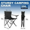 thumbnail image 3 of 2  Lightweight Camping Chairs for  & Teens, 250LBS Capacity Foldable Portable Chairs with Carry Bag, Compact Design for Camping, Beach, Picnics, and Outdoor Events, 3 of 7