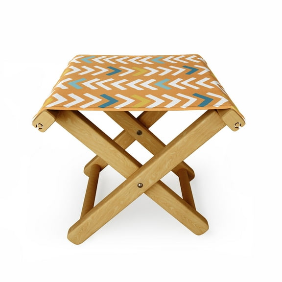 Society6 Avenie Abstract Chevron Summer Folding Stool