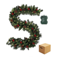 thumbnail image 1 of Guirnalda Navidad Guia 2.7m Con Piñas Bayas Rojas Luces Led Lab.G Verde, 1 of 5