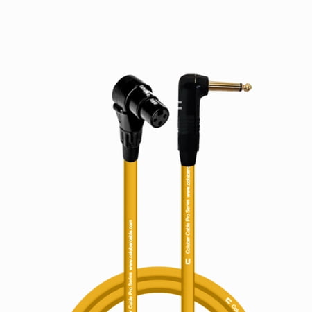 Coluber Cable Right Angle XLR Female to Right Angle 1/4  TS 3-Pin Connector