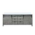 thumbnail image 2 of 84 In. W X 22 D Ash Grey Double Bath Vanity With White Quartz Countertop - Solid Wood Frame, Soft Close Operation, Scratch And Stain Countertop, Copious Storage Two Inner Cabinets, Six Drawers Open, 2 of 3