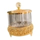 thumbnail image 4 of Frascos de almacenamiento de vidrio Recipientes de comida de cocina Postre de estilo europeo transparente Plato de dulces Azucarero con tapa para baño M Sunnimix Organizador de almacenamiento de dulces, 4 of 8