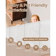 thumbnail image 2 of Upgraded Retractable Baby Gate - 71" Wide 34" Tall Mesh Child Safety Gate with High-Density Reinforced Rods, Easy One-Hand Operation Retractable Dog Gate, Fits Baseboards, White, 2 of 16