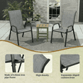 thumbnail image 4 of Pirecart Set of 4 Patio Dining Chairs, Textilene Outdoor Stacking Chairs for Poolside, Backyard, Garden, 4 of 10