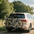 thumbnail image 2 of HOMCOM 200 lbs Hitch Mount Bike Rack for Car, 2 Bike Rack with Safety Strap, 2 of 10
