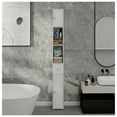 thumbnail image 4 of Tall Slim Bathroom Storage Cabinet, 71" Freestanding Bathroom Cabinet with 1 Drawer, 2 Doors and 4 Adjustable Shelves-White, 4 of 9