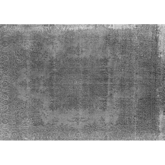 Ahgly Company Indoor Rectangle Oriental Gray Industrial Area Rugs, 8' x 12'