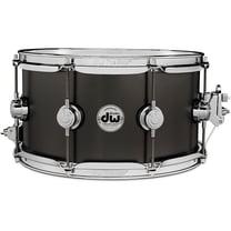 DW Collector's Series Satin Black Over Brass Snare Drum With Chrome Hardware 13 x 7 in.