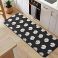 thumbnail image 5 of Black Daisy Flower White Blooms Pattern Kitchen Rug Mat,Kitchen Runner Rugs Non Skid Washable,Decorative Kitchen Floor Mats for Kitchen,Sink,Laundry,17"x47.2", 5 of 7