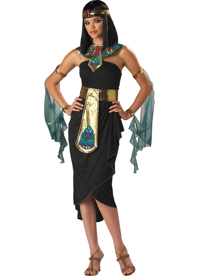 Ladies Blue Cleopatra Egyptian Queen Historical Fancy Dress Costume Outfit 10-18
