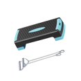 thumbnail image 1 of Stepper para ejercicios aeróbicos, ajustable, estable, portátil, para ejercicios cardiovasculares, superficie texturizada antideslizante, con elevador Azul Negro, 1 of 8