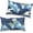 Swaying Palms Blue, variant on Outdoor Lumbar Pillow Covers 12”x20”, Rectangle Throw Pillow Covers for Patio Furniture, Decorative Lumbar Cushion Case for Garden Balcony Couch Office Chair, Pack of 2, Swaying Palms Blue