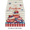 thumbnail image 3 of Uklsqma Independence Day Table Runner 180 x 33 cm Polyester Linen-Look Printed Multicolor Decorative for Dining Table Coffee Table Cabinet, 3 of 6