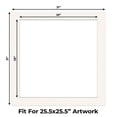 thumbnail image 2 of Silver Mist Picture Frame Mat for 31x31 Frames - Fits 26x26 Photos - 1 Mat, 2 of 7