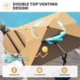 thumbnail image 4 of Pellebant 9 ft. x 12 ft. Rectangular Double Top Patio Cantilever Umbrella, Tan, 4 of 10