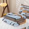 thumbnail image 5 of Erosebridal Coastal Lake Art Zipper Full Size Comforter Sets with Fitted Sheet and 2 Pillowcases,Painted Wooden Zipper Bedding Set For Boys,Reversible,4pcs, 5 of 7