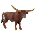 thumbnail image 2 of Flmtop Éducation Cognitive pour Enfants Animal Bétail Longhorn Vache Dessinée à la Main Modèle Jouet, 2 of 8