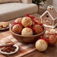 thumbnail image 4 of Christmas Foam Ball Ornaments 6Pcs 3.2in, White Orange Sequined Baubles with Hanging Strings, Festive Tree Decorations for Holiday Party, Shatterproof Christmas Balls for Xmas Tree Display, 4 of 6