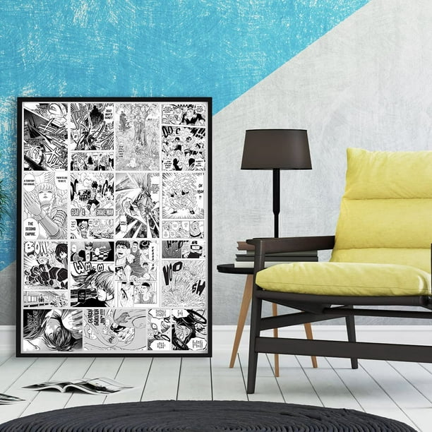 Manga Mur Collage Kit Noir et Blanc 60 PCS Anime Manga Esthétique Décoration  Murale Panneaux de Manga pour Mur 4 X 6 Pouces, Petit Japonais Anime Manga  Affiches pour l'Esthétique de la
