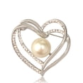 thumbnail image 1 of Broches Glitter Patement Plata Plata New Design Patrón de corazón Regalos para Mujeres Joyería Femenina Accesorios Accesorios Accesorios Accesorio Plata Inevent FN001338-01, 1 of 7