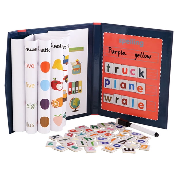 Kit De Imanes Del Alfabeto Con Tablero Magnético De Doble Cara - Juego De Letras Magnéticas Para Aprender A Leer Y Escribir - Ideal Para Niños De 3 A 6 Años