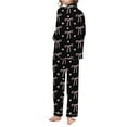 thumbnail image 4 of Aoiroe Satin Womens Pajama Sets Womens Winter Pajamas Lounge Sets For Women Plus Size Sets For Women Lounge Sets For Women Matching Pajama Pants Valentines Pajamas For Women Silk Pajamas Black L, 4 of 4
