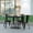 Black Top/Black Frame, variant on Emma + Oliver Indoor/Outdoor Dining Table with Umbrella Hole, 36" Square All Weather Black Poly Resin Top and Black Steel Base