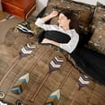 thumbnail image 4 of Feelyou Rustic Wooden Paddle Bedding Comforter Set 7pcs, Branches Botanical Plant Queen Bedding Sets, Teens kids Boys Girls Reversible Queen Sheet Sets, Luxury Bedroom Decor, 4 of 8