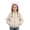 Beige, variant on Girls Hoodie Sweatshirt Cute Cat Ear Zip Up Loose Long Sleeve Jacket Kids Solid Color Casual Outerwear Orange 150